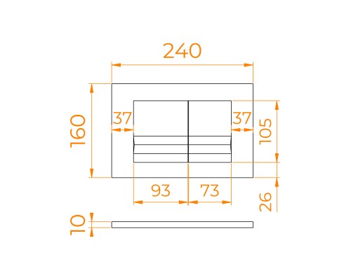 Кнопка слива RGW SWH-05B