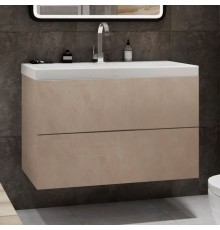 Тумба с раковиной Art Max Verona-Push 90 камень светлый