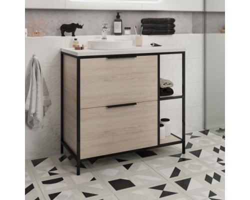 Тумба с раковиной Cersanit Bosquet 80