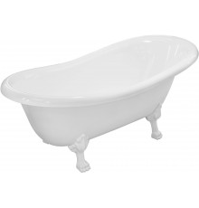 Ванна из искусственного камня Эстет Марсель ФР-00006516 170x80 см, отдельностоящая, овальная, с декоративными ножками, фурнитура белая