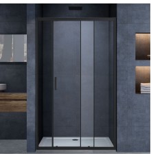Душевая дверь в нишу Vincea Alpha VDS-3AL120CLB 120 см, стекло прозрачное, черный