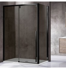 Душевой уголок Vincea Lugano VSR-1L9012CGB-1 120х90 см, профиль черный, стекло серое