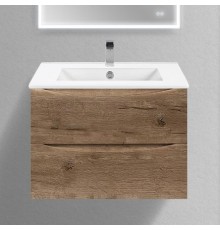 Тумба с раковиной Vincea Mia Slim 70, 2 ящика, дуб винтаж