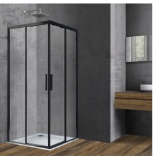 Душевой уголок Vincea Soft VSS-3SO900CLB 90x90, профиль чёрный, стекло прозрачное