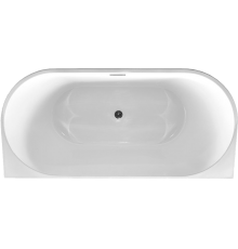 Акриловая ванна Vincea VBT-421-1700MW 170x80 см, овальная, с каркасом, со сливом-переливом, белая матовая