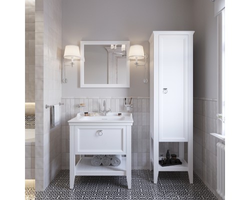 Мебель для ванной комнаты VitrA Valarte 80 матовая белая с зеркалом VitrA Valarte 80