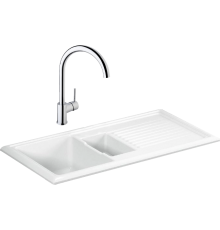 Комплект Мойка кухонная Vitra 4081B003 + Смеситель Vitra Minimax S для кухонной мойки