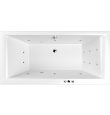 Акриловая ванна WHITECROSS Savia Duo SMART 170x80 см, с гидромассажем, с каркасом, со сливом-переливом