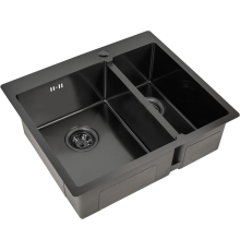 Мойка кухонная Zorg Inox PVD 59-2-51-L GRAFIT L, графит