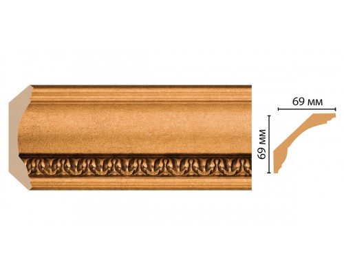 Плинтус потолочный DECOMASTER 100C-1223 (69*69*2400мм)