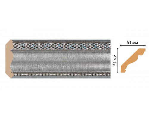Плинтус потолочный DECOMASTER 155-55 (50*50*2400мм)