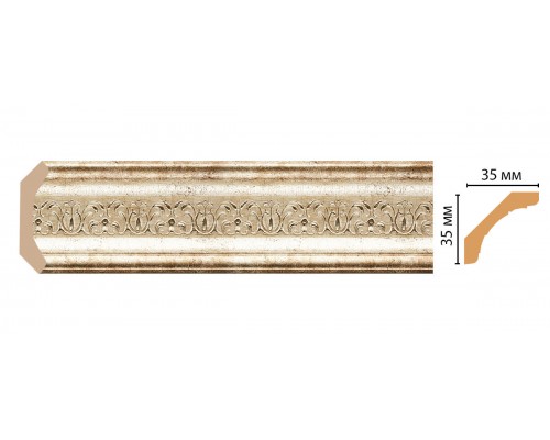 Плинтус потолочный DECOMASTER 167S-127 (35*35*2400мм)