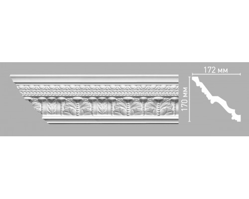 Плинтус потолочный с рисунком DECOMASTER 95141 (170х172х2400мм)