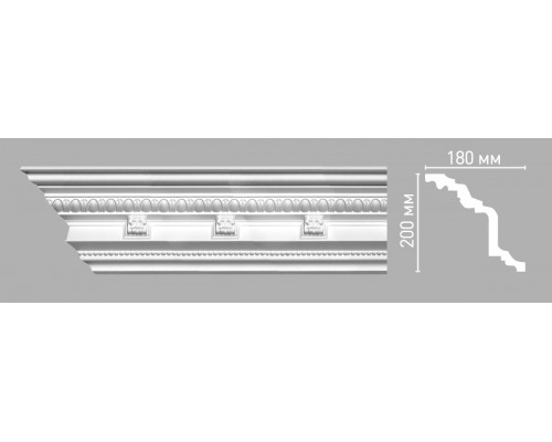 Плинтус потолочный с рисунком DECOMASTER 95144 (200х180х2400мм)