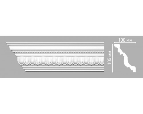 Плинтус потолочный с рисунком DECOMASTER 95608 (105х100х2400мм)