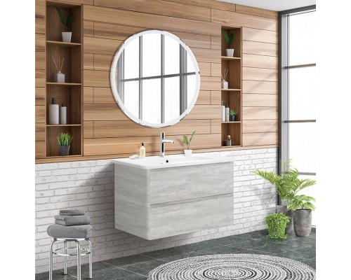 Мебель для ванной комнаты BelBagno Albano-Cer 80 подвесная, rovere vintage bianco