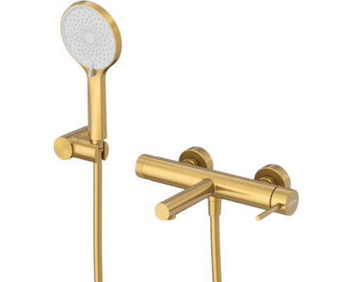 Смеситель для ванны с душем Cezares Relax RELAX-VD-BORO брашированное золото