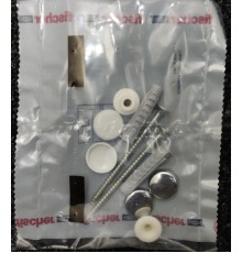 SIMAS Комплект вертикальных крепежей для унитаза/биде с колпачками цвета хром и белый. F90cr/bi