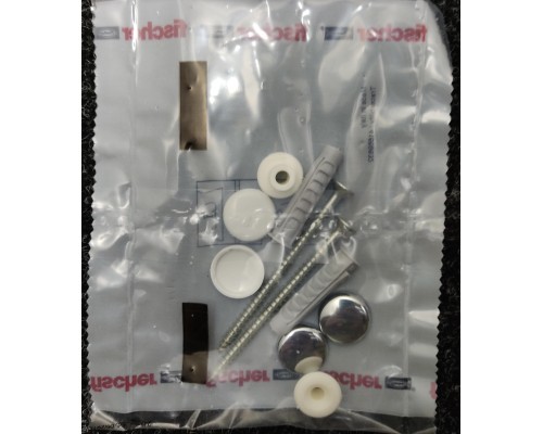 SIMAS Комплект вертикальных крепежей для унитаза/биде с колпачками цвета хром и белый. F90cr/bi