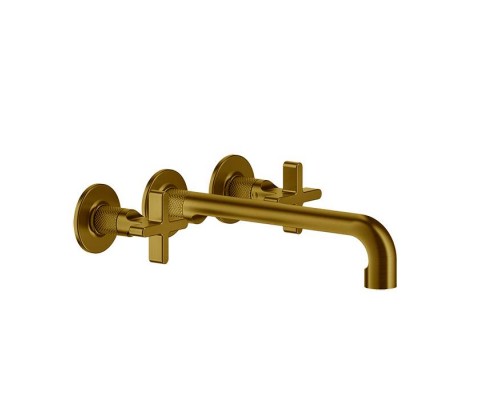 Gessi Inciso Смеситель для раковины, встраиваемый, излив 25.5см., (внешние части), цвет: gold brushed CCP. 58192#087