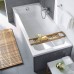 Duravit D-Code  Ванна акриловая 160х70x40см, встраиваемая, с 1 наклоном для спины, выпуск в зоне ног, цвет: белый. 700096000000000,  790225000001000/89013099098000