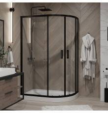 Душевой уголок Niagara Nova 682108111BLACK 120x80, асимметричный, черный