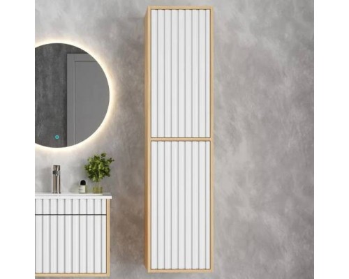 Шкаф пенал для ванной Onika Дайлер 35 белый, дуб сонома