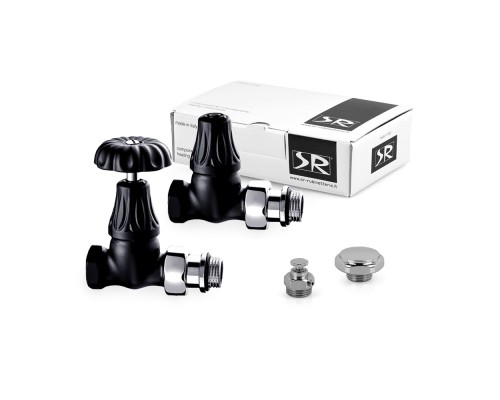 Комплект SR Rubinetterie серия Floral Old Style 1/2прямой цвет черный матовый K338-1500VC0S