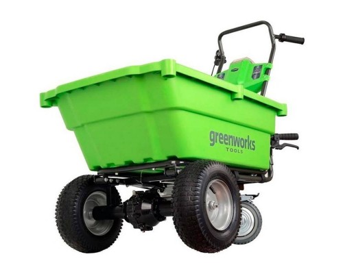 Тележка садовая самоходная Greenworks G40GCk4, 40v, 106 л (АКБ 4 А·ч и ЗУ)