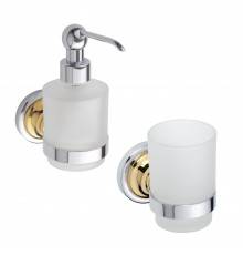 Набор Стакан Bemeta Retro 144210018 + Дозатор 144209108 хром, золото