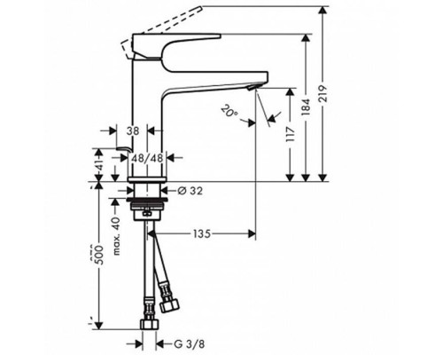 Hansgrohe Metropol смеситель для раковины, однорычажный, излив:110мм, цвет: хром. 32506000 Hansgrohe Metropol смеситель для раковины, однорычажный, излив:110мм, цвет: хром. 32506000