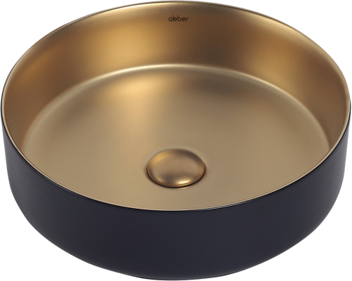 Раковина Abber Bequem AC2109BG матовое золото с черным