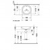 Duravit Раковина 53см, без отв., с переливом, цвет: белый. 0447530000