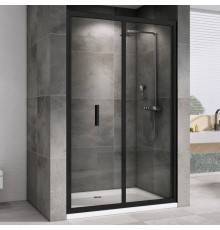 Душевая дверь в нишу Abber Sonnenstrand AG07100B 100 см, профиль черный, стекло прозрачное