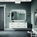 VITAGE milldue edition HILTON Комплект мебели с базой, раковиной DIAMOND, зеркалом DIAMOND, 162см, ручки хром, подвесной, Цвет: bianco-41, платина, сталь. 3360.STEEL, 4054.162.41.98, 3046.41.98, 3054.41.98, 3290.41.SX, 9876.PLATINO (С МЕБЕЛЬЮ), 3290