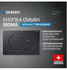 Кнопка смыва Geberit Sigma 01 115.770.DW.5 черная