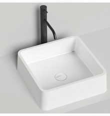 Salini Gloria Раковина накладная 41.5х41.5х12.5cм, без отв., без перелива, S-Stone, цвет: белый матовый. 1102202M