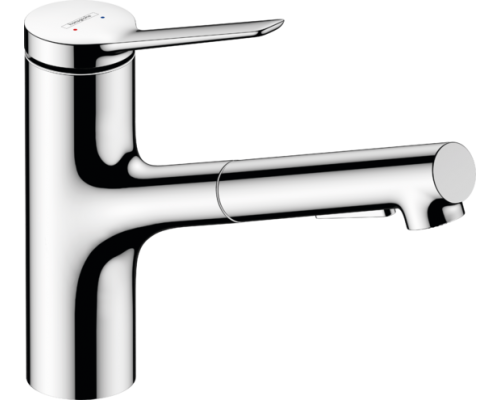 HG 74 800 000 Zesis M33 Смеситель для кухни 146 мм, выдвижной излив, 2 реж., 8.2 л/мин