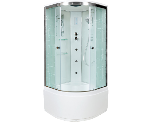 Душевая кабина DETO EM 4590GM+EL с высоким поддоном, с сиденьем