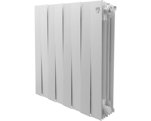 Радиатор биметаллический Royal Thermo Piano Forte 500 bianco traffico 8 секций, белый