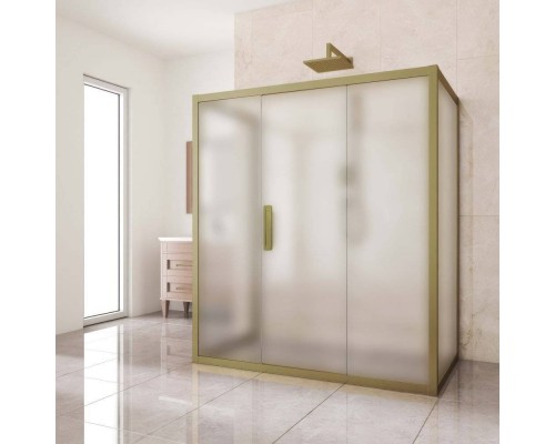 Душевой уголок Kubele DE019 R3U-MAT-BR 140х100 см, профиль бронза