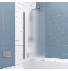 Шторка на ванну Kubele DE020 DE020P601-MAT-MT- 70х150 150х70, профиль матовый хром, стекло матовое