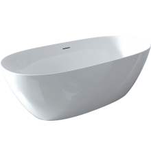 Акриловая ванна Riho Alpha B092001005 170x80 см, отдельностоящая, овальная, с ножками, со сливом-переливом
