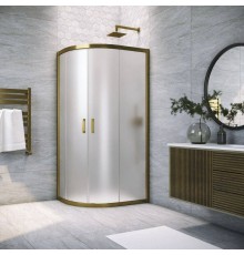 Душевой уголок Vegas Glass ZS-F Tur Novo h1900 90*80 05 10 профиль бронза, стекло сатин