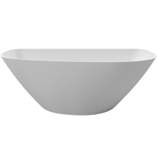 Ванна из искусственного камня WHITECROSS Topaz 170x80 см, отдельностоящая, с донным клапаном, белая матовая, асимметричная
