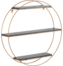 Полка Stool Group Luna золотая, черный мрамор