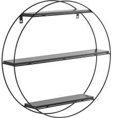 Полка Stool Group Luna черная, черный мрамор