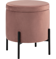 Пуф Stool Group Грейс vd-grays-b15 с ящиком, пыльно-розовый, черный