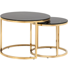 Комплект столов Stool Group Селена черный мрамор, золото