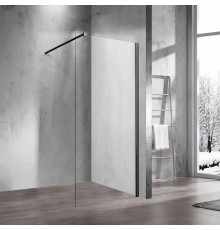 Душевая перегородка Vincea Walk-in VSW-1H700CLB 70 см, профиль матовый черный, стекло прозрачное